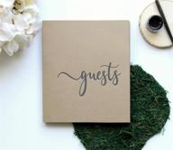 📚 modern rustic wedding guest book alternative - 130 brown pages, 8x7 softcover logo