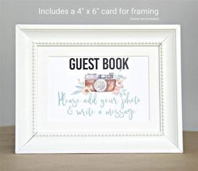 img 1 attached to 📚 Modern Rustic Wedding Guest Book Alternative - 130 Brown Pages, 8x7 Softcover