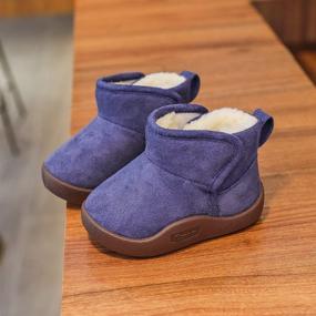 img 2 attached to 👶 Infant Boys Girls Snow Boots with Cozy Fleece Lining | Non-Slip Winter Shoes for Toddlers' First Steps