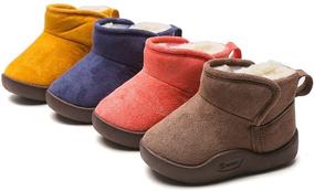 img 3 attached to 👶 Infant Boys Girls Snow Boots with Cozy Fleece Lining | Non-Slip Winter Shoes for Toddlers' First Steps