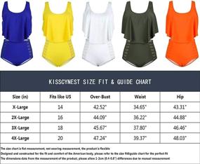 img 1 attached to Kisscynest Womens Ruffles Waisted Tankini Women's Clothing in Swimsuits & Cover Ups