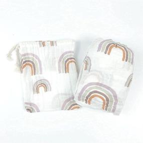 img 4 attached to 🌈 Dreams from the Big City Boho Nursery Decor Cotton Muslin Crib Sheet for Babies and Toddlers - Modern, Unisex, Bohemian Fitted Sheet (28" x 52" x 9") - Rainbow Crib Mix