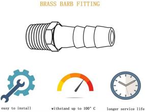 img 3 attached to 🔧 Brass Barb Adapter Fittings by Joywayus