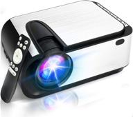 📽️ [2021 upgraded] 6000 lumen mini video projector, support 1080p, 210&#34; display, phone/computer/laptop/usb/hdmi/vga compatible logo