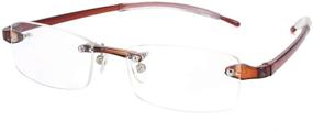 img 4 attached to 👓 Joyside Rimless Frameless Reading Glasses with Spring Hinge for Men and Women - Lightweight Frames, Comfortable Fit (62)