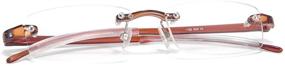 img 3 attached to 👓 Joyside Rimless Frameless Reading Glasses with Spring Hinge for Men and Women - Lightweight Frames, Comfortable Fit (62)