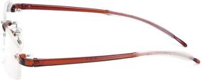 img 2 attached to 👓 Joyside Rimless Frameless Reading Glasses with Spring Hinge for Men and Women - Lightweight Frames, Comfortable Fit (62)