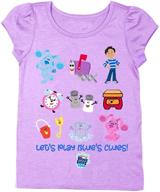 nick character toddler tee: vibrant blue magenta girls' clothing for nickelodeon fans! logo