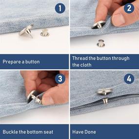 img 1 attached to 🔩 [Improved] Godcone Metal Buttons for Jeans - No Sew Instant Jean Button Pins, 12 Sets 20mm - Extend or Reduce Waist Size on Any Pants, Adjustable and Removable for a Perfect Fit