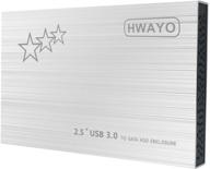 жесткий диск hwayo 2,5 дюйма ultra slim на 40 гб - портативное внешнее устройство хранения данных hdd с поддержкой usb 3.0 для пк, ноутбука, mac, chromebook (серебристый) логотип