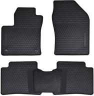 custom fit megiteller car floor mats for toyota prius 2016-2021 (including prime) - odorless, washable, heavy duty rubber (all weather) floor liners set in black logo