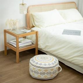 img 3 attached to 🪑 Introducing the Abound Lifestyle Indoor/Outdoor Pouf Ottoman Cover - A Stylish and Versatile Boho Pouf Cover for Ultimate Comfort and Storage