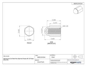 img 1 attached to Steel Plated Finish Threads M4 0 7