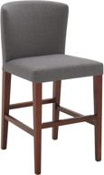 🪑 rivet eli modern curved-back counter-height barstool: sleek graphite design by amazon brand logo