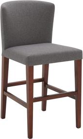 img 4 attached to 🪑 Rivet Eli Modern Curved-Back Counter-Height Barstool: Sleek Graphite Design by Amazon Brand