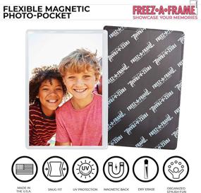 img 3 attached to 🖼️ Freez A Frame Clear Magnetic Picture Frame Pockets - 18 Pack for Refrigerator School Locker, or any Magnetic Surface - Holds 2.5” x 3.5” Photos