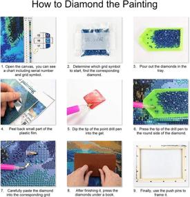 img 1 attached to 🦋 Decalmile 5D Diamond Painting Kits for Adults Full Drill Crystal Rhinestone Embroidery Pictures Cross Stitch Arts Crafts Butterfly (12x16 Inch, with Frame) - DIY