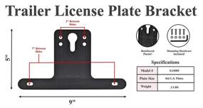 img 3 attached to Trailer License Plate Bracket with Plastic Reinforcement and Stainless Fasteners for Enhanced Durability