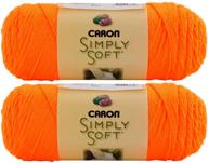 simply soft solids yarn neon orange logo
