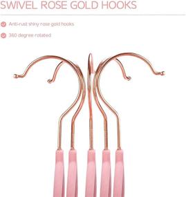 img 1 attached to Cozymood Baby Velvet Hangers 50 Pack, Non-Slip Kids Felt Hangers with Rose Gold Hooks, Ultra Slim Child Flocked Hangers, Infant Clothes Hanger Set with 6 Closet Organizer Dividers, Pink, 11.4 inch