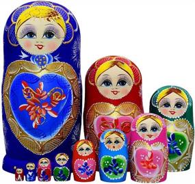 img 1 attached to 💖 Heart Shaped Matryoshka Stacking: Delightful Nesting with a Beautiful Pattern