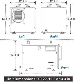 img 3 attached to 💧 ALORAIR Basement/Crawl Space Dehumidifiers Removal - 120 PPD (Saturation), 55 Pint Commercial Dehumidifier, Energy Star Listed, 5 Years Warranty, Auto Defrosting, cETL Certified, Remote Monitoring Optional