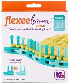 img 4 attached to 🧶 Enhanced Flexee Loom Links by Authentic Knitting Board, Ideal for Chunky Yarn - 36 Piece Set