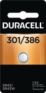 🔋 durable duracell 301/386 silver oxide button battery: long-lasting and reliable logo