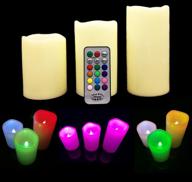 lmnop radiant-candle set: color changing led, water resistant, indoor & outdoor - remote control & flicker mode логотип