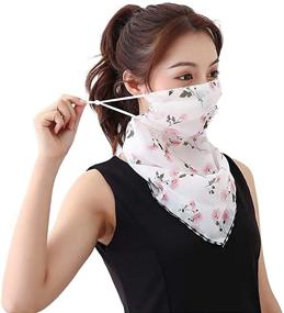 img 2 attached to Outdoor Protection Anti Dust Bandanas White Rose