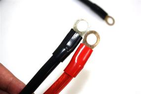 img 3 attached to High Conductivity 4 AWG Battery Cables - 2 Feet Pair with Gold Plated 5/16 inch Ring Lugs – Perfect for Car, Boat, Solar Battery Wiring