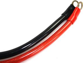 img 2 attached to High Conductivity 4 AWG Battery Cables - 2 Feet Pair with Gold Plated 5/16 inch Ring Lugs – Perfect for Car, Boat, Solar Battery Wiring