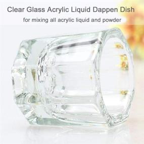 img 2 attached to Bulex 2 Pack Dappen Dish Cups for Nail Art Acrylic Liquid - Clear Glass Nail Monomer Liquid Bowl Dampen Dish Acrylic Powder Holder, Acrylic Glass Jar for Nails: A Complete Solution for Nail Art Enthusiasts