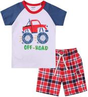 meeyou little t shirt monster trucks 2 boys' clothing set - top choice for adventure-seeking kids logo