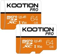 📸🎴 kootion 2 пакета по 64 гб карты micro sd class 10 - карты высокой скорости - 64 гб (2 пакета) логотип