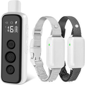 img 4 attached to 🐶 BOUSNIC Waterproof Rechargeable Dog Training Collar for 2 Dogs - (8-120lbs) Remote Electric Shock Collar with Beep, Vibration, and Safe Shock Modes - Ideal for Small, Medium, and Large Dogs