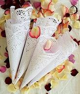 🎉 150 prerolled wedding confetti cones - perfect for petals, lavender, rice, or confetti toss logo