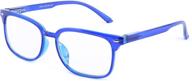 👓 feisedy b2566 blue light blocking reading glasses: protect your eyes from harmful screen glare with spring temples logo