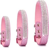 🐶 pety pet large dog collars - bling personalized leather pink spikes training collar for female pitbulls with thick shock absorption and sparkle logo