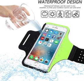 img 2 attached to Premium Sweat Resistant Armband: HAISSKY Cell Phone Armband for iPhone 12/11/Xs Max/X/8 Plus/7 Plus, Galaxy S8/S8 Plus - Up to 6.3'' Phones. Perfect for Running, Sports & Biking - Safety Reflective Strips Included!