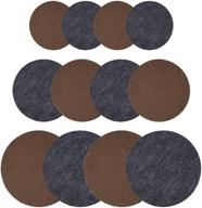 🌱 drymate plant coaster mat set: reversible, charcoal/brown, round/fabric - 6”, 8”, 10” - set of 12 - absorbent/waterproof - usa made logo