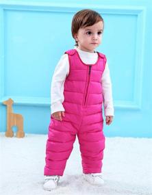 img 2 attached to Happy Cherry Snowsuit Waterprood Toddlers Apparel & Accessories Baby Girls for Clothing