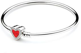 img 4 attached to ATHENAIE Authentic Sterling Bracelet Heart Shaped
