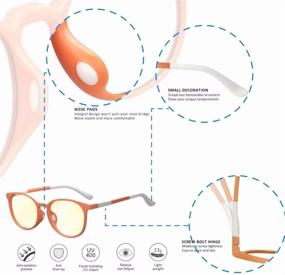 img 2 attached to Blue Light Blocking Glasses For Kids: Girls Boys Eye Protection Anti Glare Filter UV Lenses Gaming Computer Screen Blocker Eyeglasses For Children Age 4-10 Computer Accessories & Peripherals