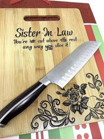 img 1 attached to 🎁 Personalized Engraved Bamboo Cutting Board: Perfect Gift for Sister-in-Law - 9” x 12" Size