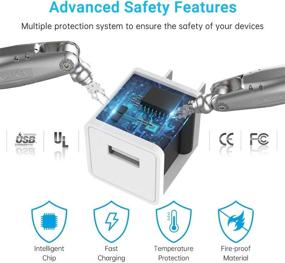 img 2 attached to 🔌 [Apple MFi Certified] Быстрая зарядка для iPhone - 2 шт 3FT Lightning to USB кабель с 2 шт USB быстрая стеновая зарядка путешественник - Быстрая зарядка и передача данных - Совместим с iPhone 12/11/XS/XR/X 8 7/iPad.