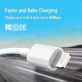 img 3 attached to 🔌 [Apple MFi Certified] Быстрая зарядка для iPhone - 2 шт 3FT Lightning to USB кабель с 2 шт USB быстрая стеновая зарядка путешественник - Быстрая зарядка и передача данных - Совместим с iPhone 12/11/XS/XR/X 8 7/iPad.