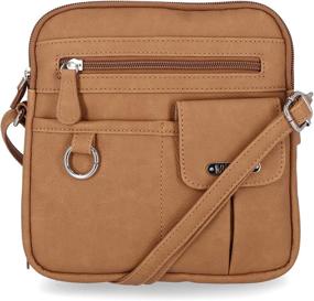 img 4 attached to 👜 North South Mini Zip Around Crossbody Bag by MultiSac