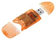 🟠 etech collection usb 2.0 sd/sdhc memory card reader/writer (3 pack) - compatible with sandisk and kingston sd/sdhc cards (orange) logo