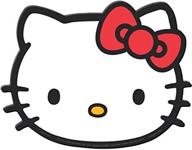 🐱 plasticolor hello kitty face die cut utility mat - 14-inch: cute and functional floor protector logo